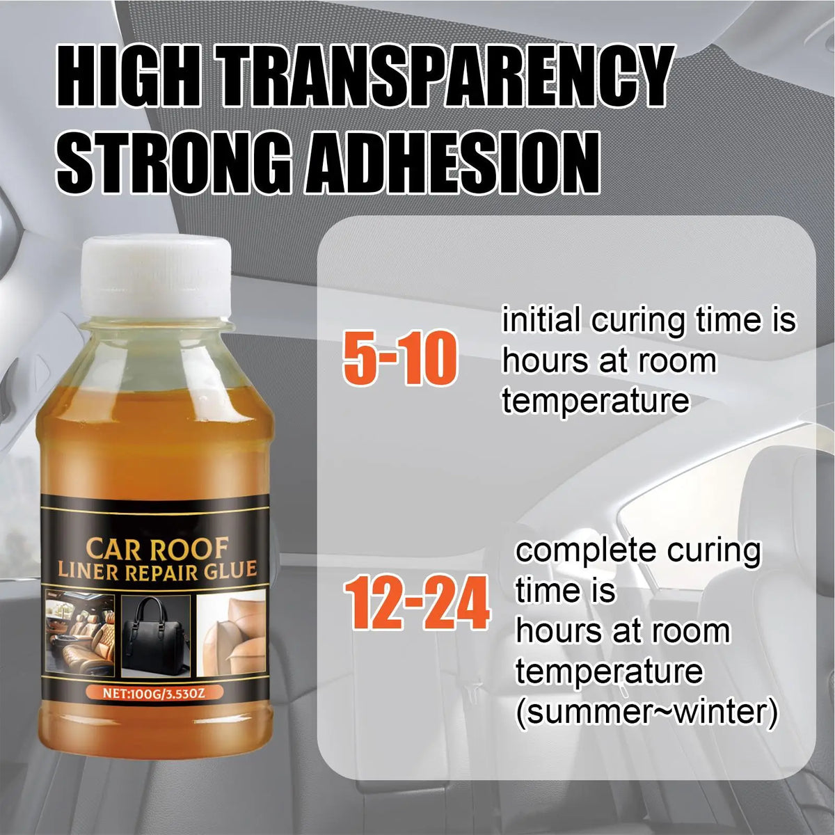 Car Roof Liner Repair Glue 100ml | Fabric & Leather Adhesive Automotive Adhesive Axl