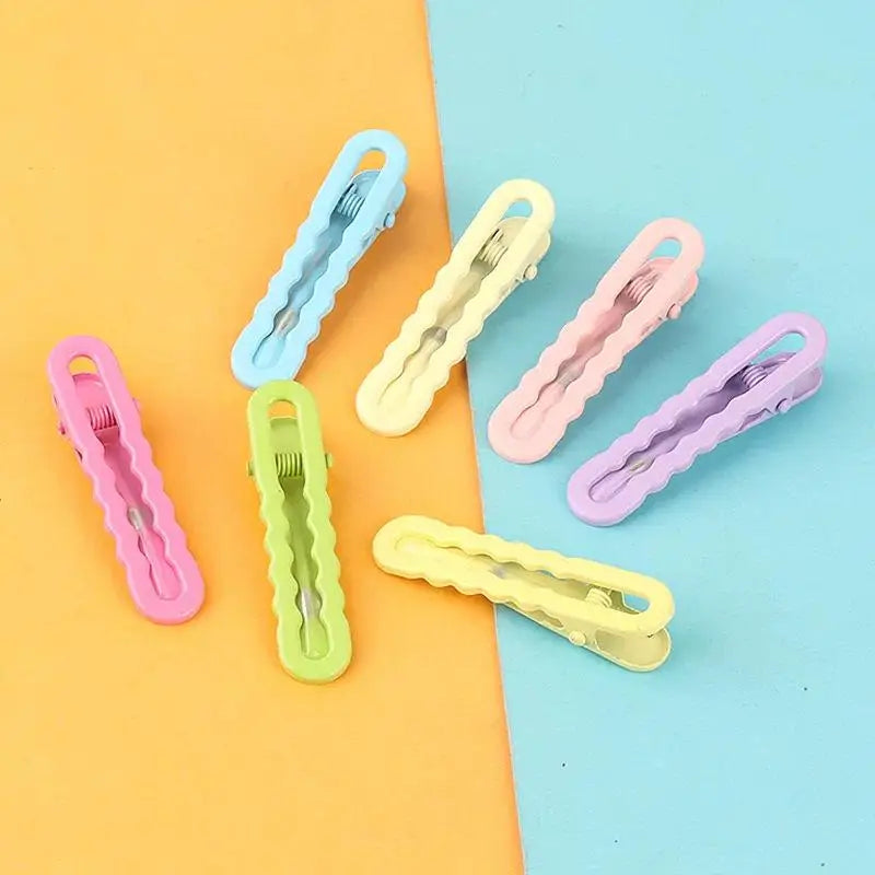 20 Pcs Macaron Wave Hair Clips – Metal Duckbill Hairpins Hair Clips Set Axl