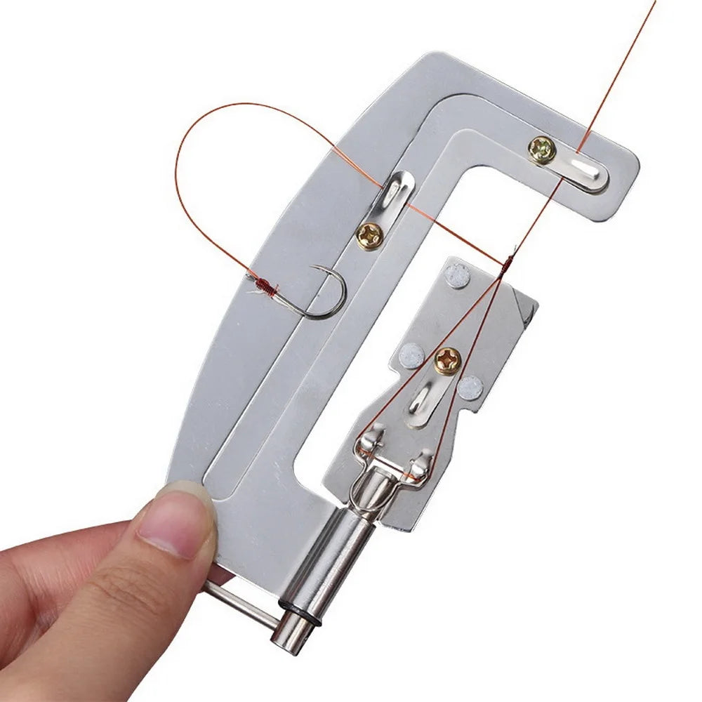 Semi-Auto Fishing Hook Knotter – Stainless Steel Tier Tool Fishing Knot Tool Axl