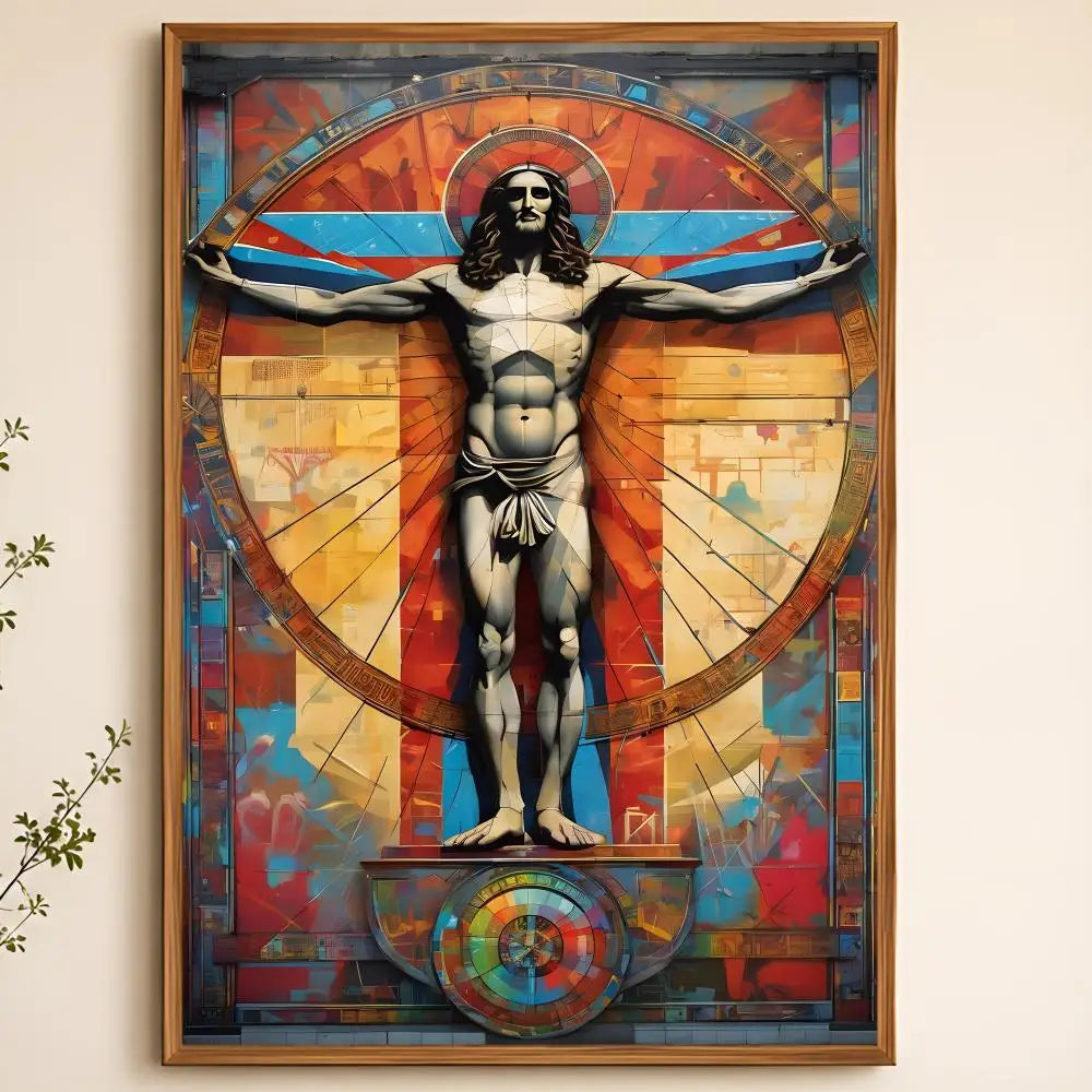 Vitruvian Man Peel-and-Stick PVC Wall Poster – HD Art Print Wall Art Poster Axl White05 60X90cmNoframe