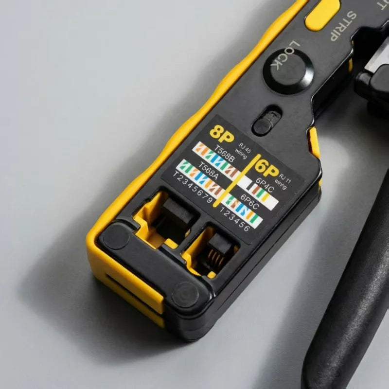 RJ45 Crimping Tool Kit – Cat5 Cat5e Cat6 Pass-Through Crimper Ethernet Crimping Tool Axl