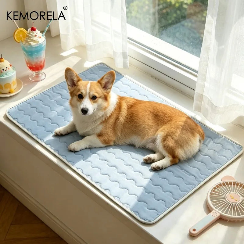 KEMORELA Pet Cooling Mat – Ice Pad Bed for Cats & Dogs Pet Cooling Mat Axl