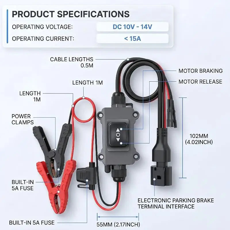 12V EPB Caliper Motor Release Tool – Electronic Parking Brake Brake Service Tool Axl one size