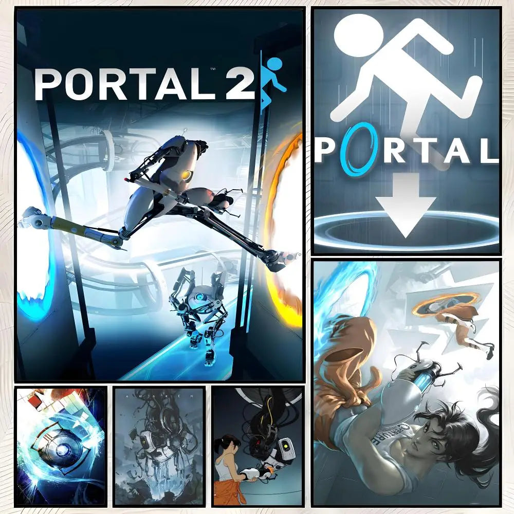 Game Portal HD Self-Stick Wall Art Poster – Waterproof Decor Wall Art Poster Axl