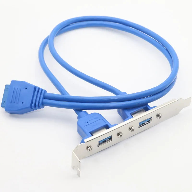 Dual USB 3.0 Front Panel Header Adapter 20-Pin Bracket Cable USB Header Adapter Axl
