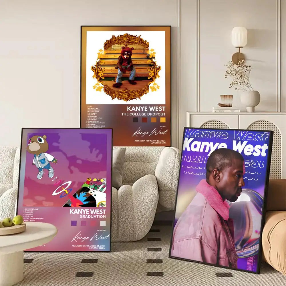 Kanye West Canvas Wall Art – Frameless HD Print Poster Canvas Wall Art Axl