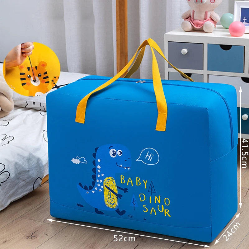 Large Capacity Clothes & Quilt Storage Organizer Bag Clothes Storage Bag Axl M Blue