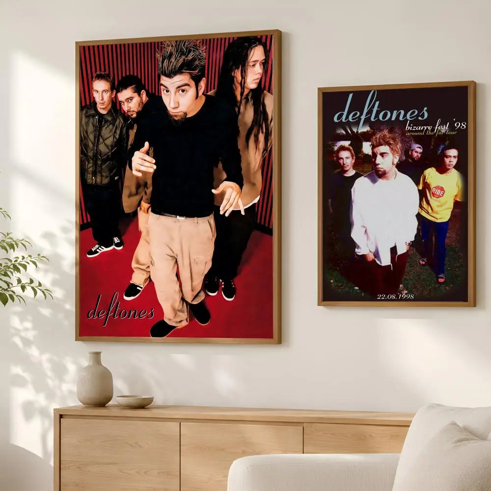 Deftones Poster Self-Stick HD PVC Waterproof Wall Art Decor Music Wall Poster Axl