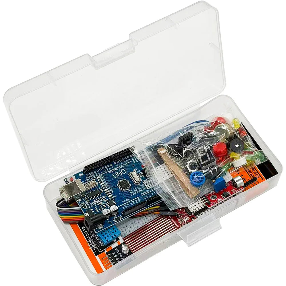 Arduino Uno R3 Starter Kit – Sensors, Breadboard & LED Electronics Learning Kit Axl