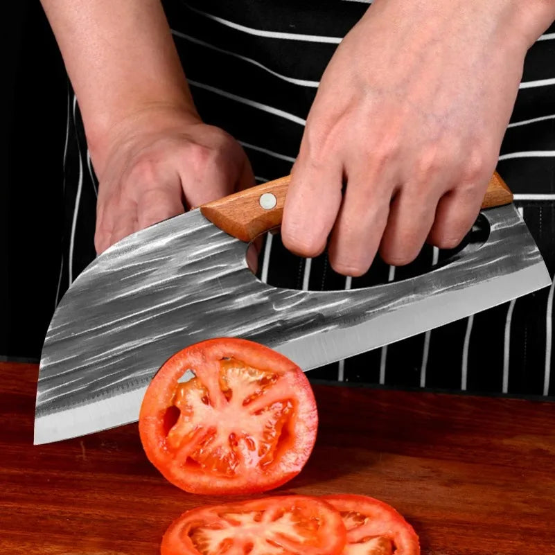 InLeung Forged Steel Meat Cleaver & Chef Knife | 21.8cm Kitchen Cleaver Knife Axl