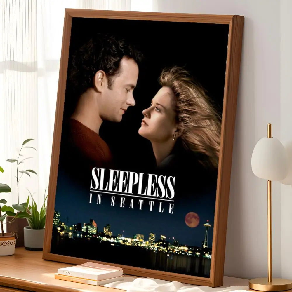 Sleepless in Seattle Movie Poster – Self-Stick HD PVC Wall Art Movie Wall Poster Axl