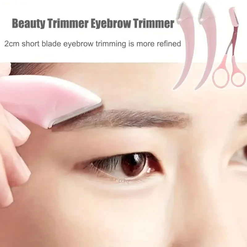 Eyebrow Trimmer Set – Curved Razor & Scissors with Comb Eyebrow Grooming Set Axl