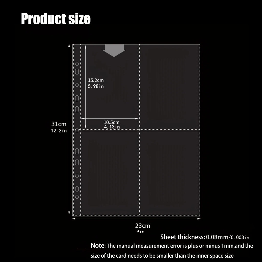 40-Pack A4 Photo Sleeves – 320 Pockets for A4 Ring Binders Binder Photo Sleeves Axl