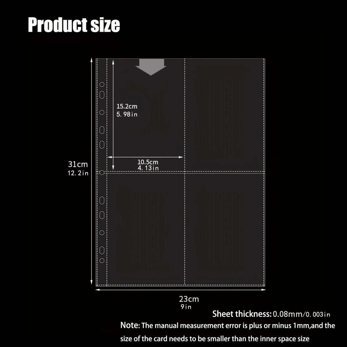 40-Pack A4 Photo Sleeves – 320 Pockets for A4 Ring Binders Binder Photo Sleeves Axl