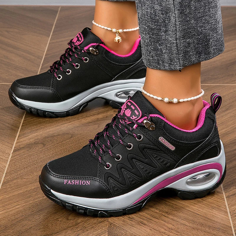 Women's Platform Hiking Sneakers – Non-Slip Low Top Sport Shoes Women's Hiking Sneakers Axl