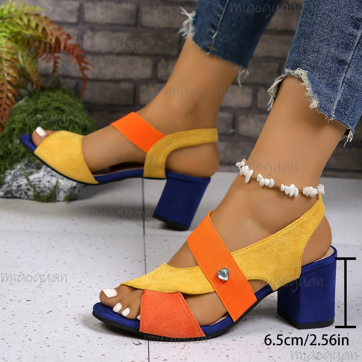 Women's Square Heel Pointed Toe Sandals – Summer Party Shoes Women's Heeled Sandals Axl