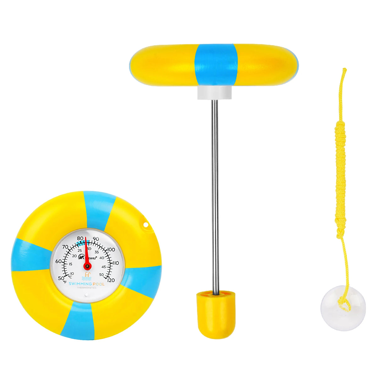 Floating Pool Thermometer – Analog Celsius Dial, No Batteries Pool Thermometer Axl Fahrenheit