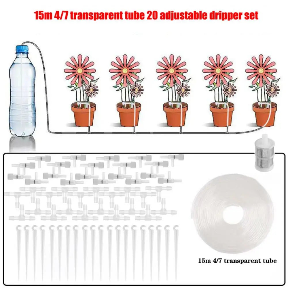 Adjustable Garden Drip Irrigation Kit 10/20/30M | Plant Watering Drip Irrigation Kit Axl 15 m 20 regulator