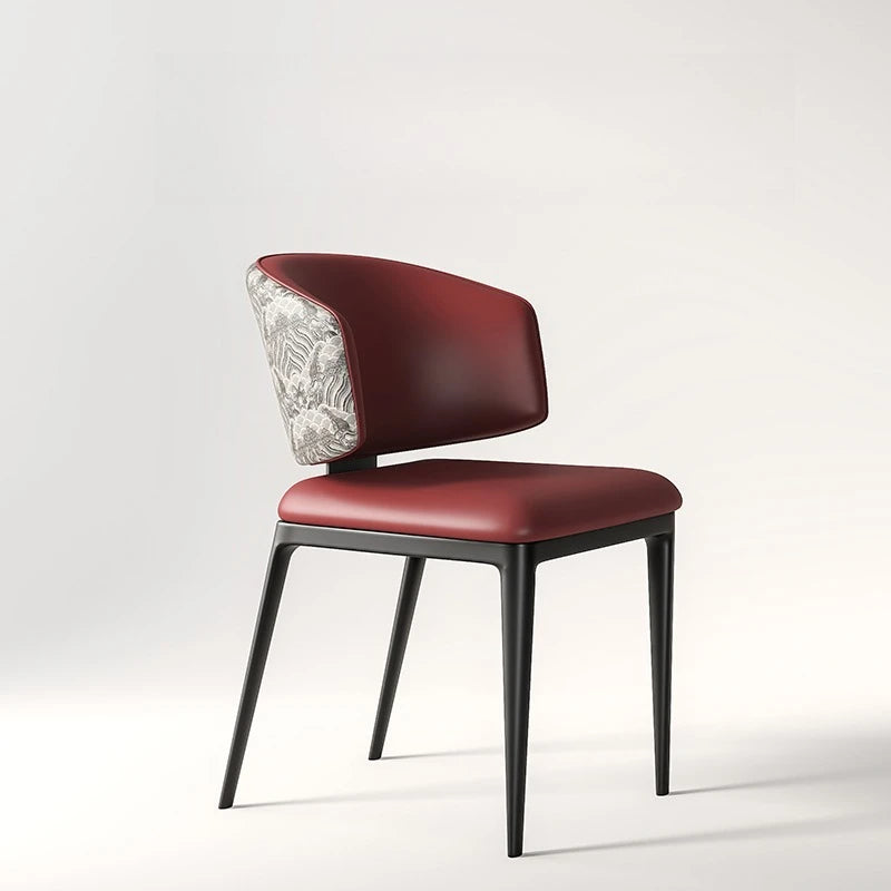 Minimalist Modern Dining Chair – Nordic Leather & Metal Frame Dining Chair Axl
