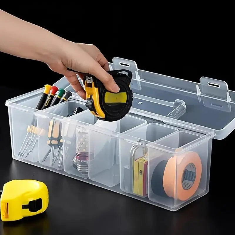 7-Piece Transparent Parts Storage Organizer with Dividers Parts Storage Organizer Axl