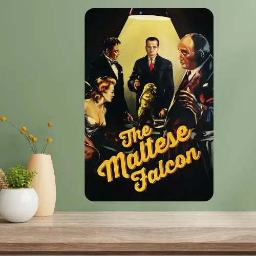 Maltese Falcon Classic Movie Metal Poster Sign | Retro Wall Art Metal Wall Sign Axl aluminum sign aluminum 14x20cm