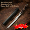 Japanese Sushi Knife with Sheath – Ultra Sharp Mini Chef Knife Sushi Chef Knife Axl 1pcs B