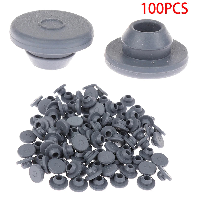 100 Self-Sealing Butyl Rubber Injection Ports for 13mm Jars Rubber Injection Ports Axl 100PCS