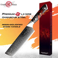 GrandSharp Nakiri Knife – AUS-10 Damascus Steel Maple Handle Nakiri Vegetable Knife Axl Default Title