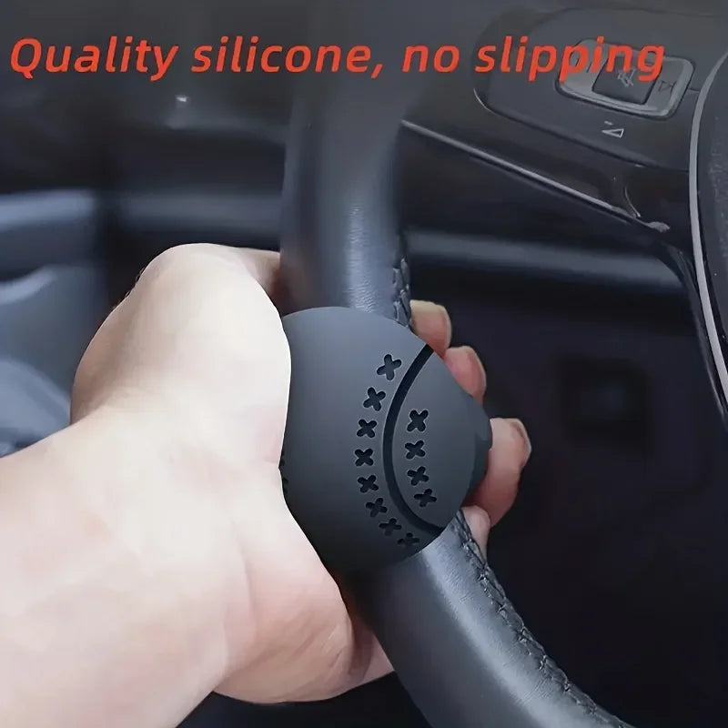 Steering Wheel Spinner Knob – One-Handed Driving Assist Black Steering Wheel Accessory Axl