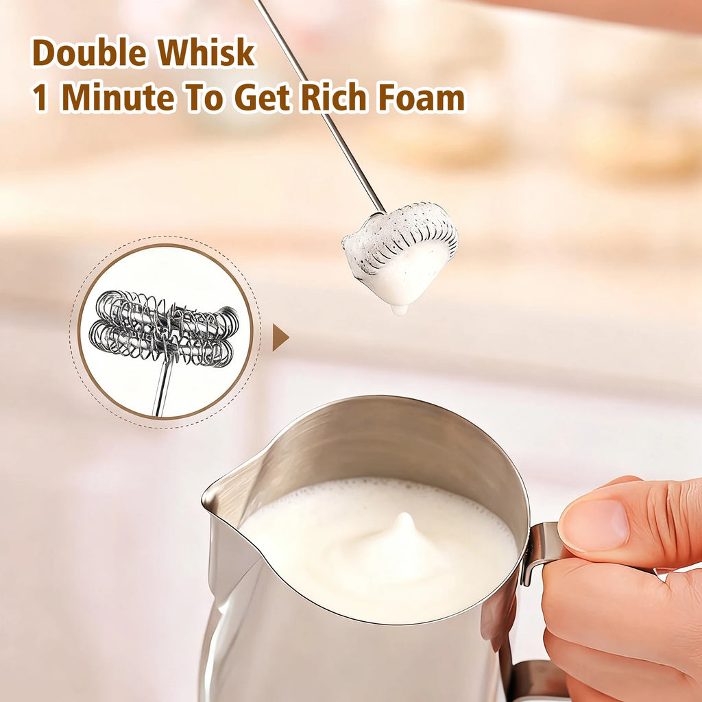 Handheld Milk Frother – 2/3 Whisks, Rechargeable Foam Maker Handheld Milk Frother Axl