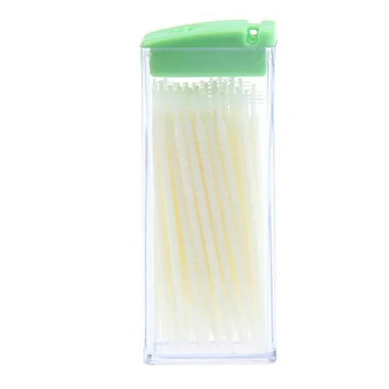 50-Pack Disposable Two-Head Toothpicks with Brush | Travel Dental Dental Toothpicks Axl