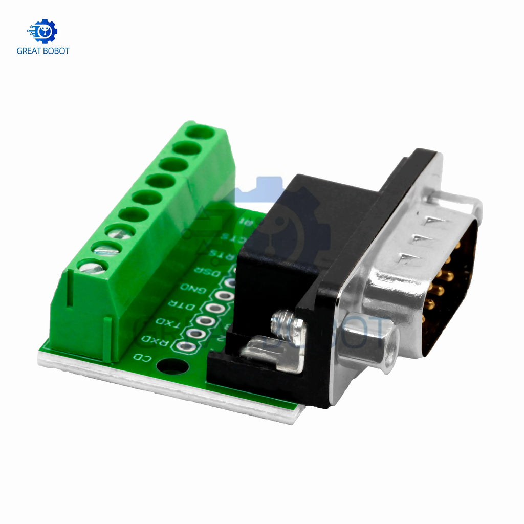 DB9 RS232 9-Pin Solderless Breakout Board Terminal Adapter Serial Breakout Adapter Axl