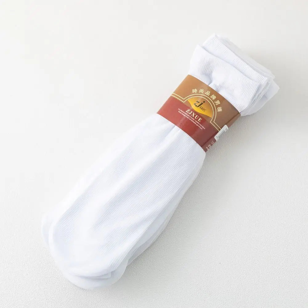 10 Pairs Men's Bamboo Fiber Ankle Socks – Ultra-Thin Breathable Men's Ankle Socks Axl -White-10Pairs One Size