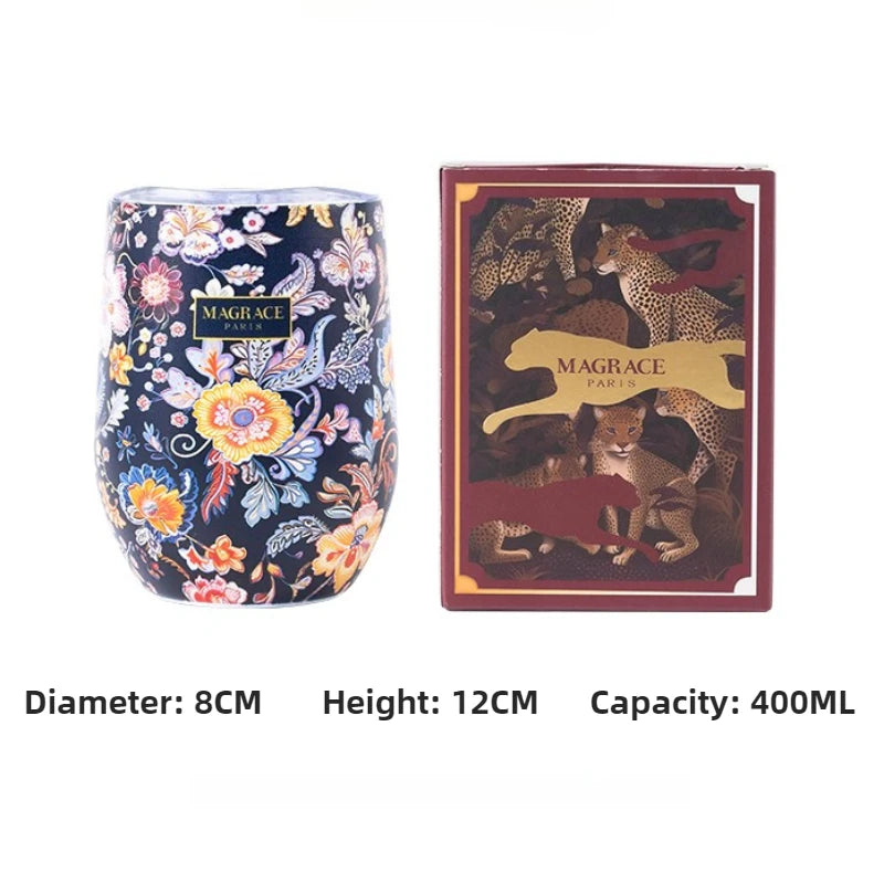 Stainless Steel Vacuum Thermos Mug 400ml – Insulated Travel Cup Vacuum Thermos Mug Axl 400ML Gift Packaging-C