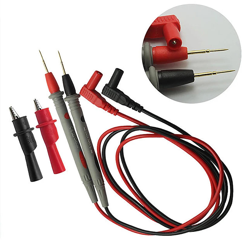 Gold-Plated Needle Tip Multimeter Test Probe Leads – 2 Pack Multimeter Probe Leads Axl