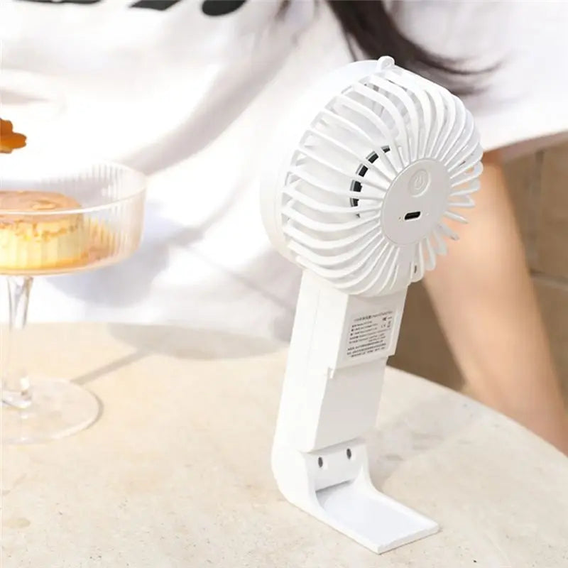 USB Rechargeable Mini Handheld Fan – 1200mAh Portable Cooling Portable Handheld Fan Axl