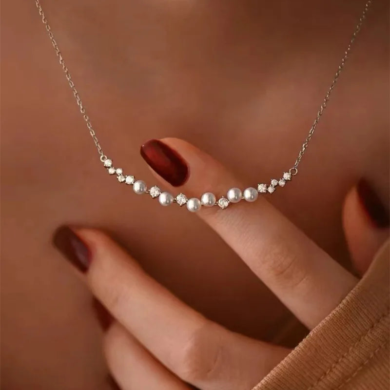 Huitan Imitation Pearl Pendant Necklace | Women's Fashion Jewelry Pearl Pendant Necklace Axl