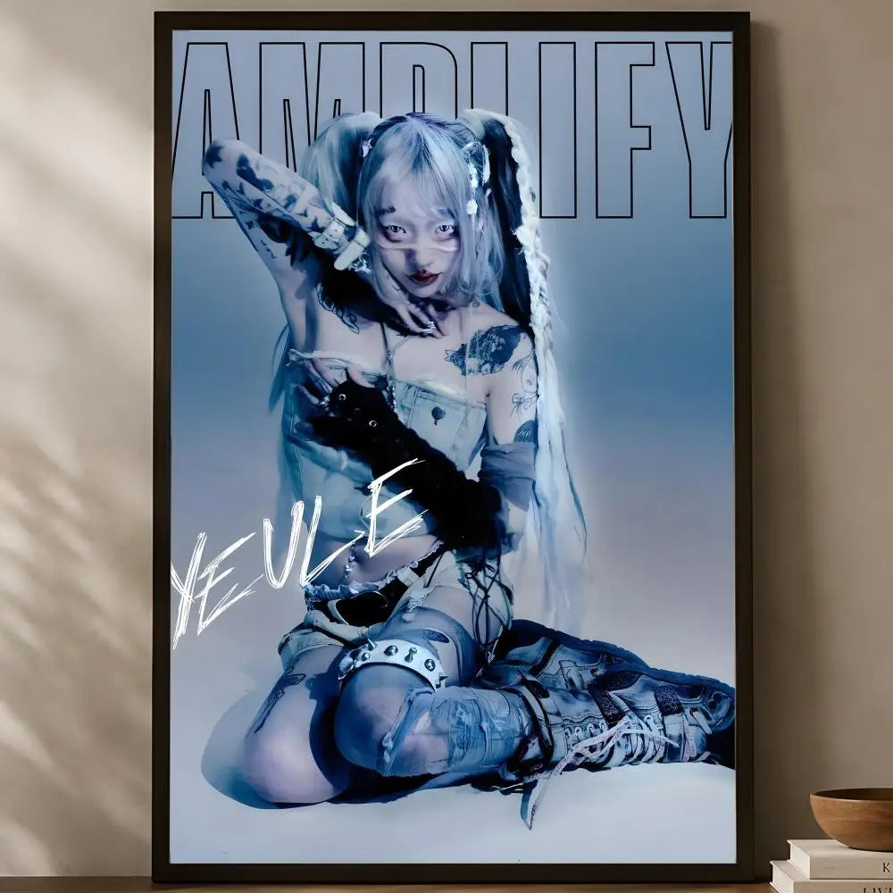 Y-yeule HD PVC Wall Art Poster – Self-Stick Home Decor Wall Art Poster Axl White04 30X40cmNoframe