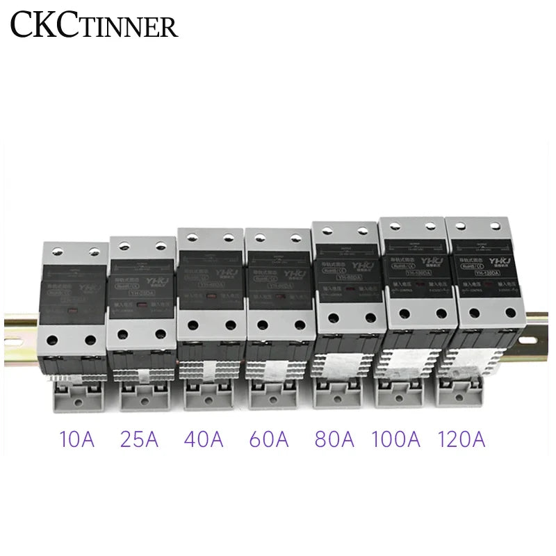 Din Rail Solid State Relay SSR 10A–120A with Heat Sink | DC AC Solid State Relay Axl