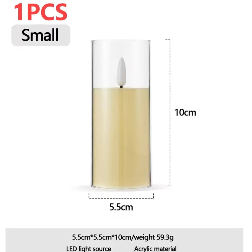 Flameless LED Candle Light – Battery Powered, 3 Sizes Flameless LED Candle Axl S-1PCS