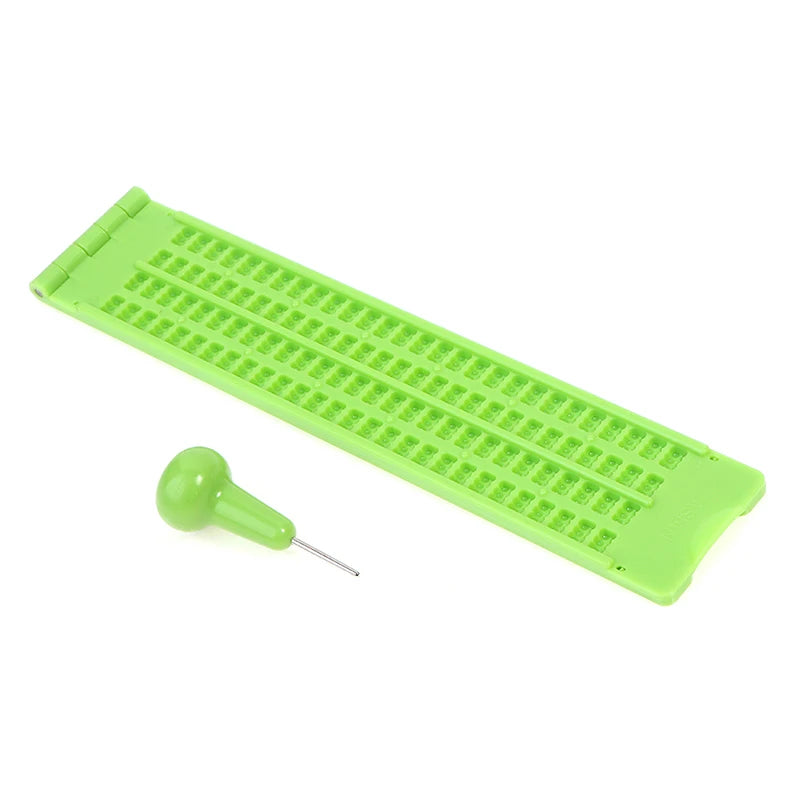 Plastic Braille Writing Slate with Stylus | Portable Practice Braille Writing Slate Axl