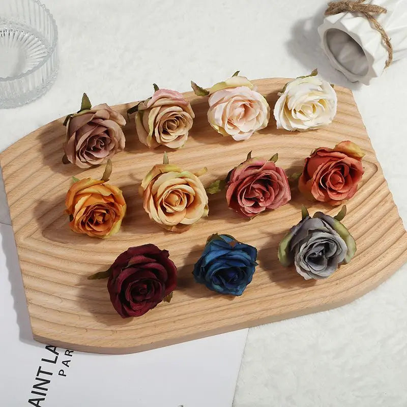 Artificial Silk Rose Flower Heads – 15 or 30 Pcs Wedding Décor Artificial Silk Flowers Axl
