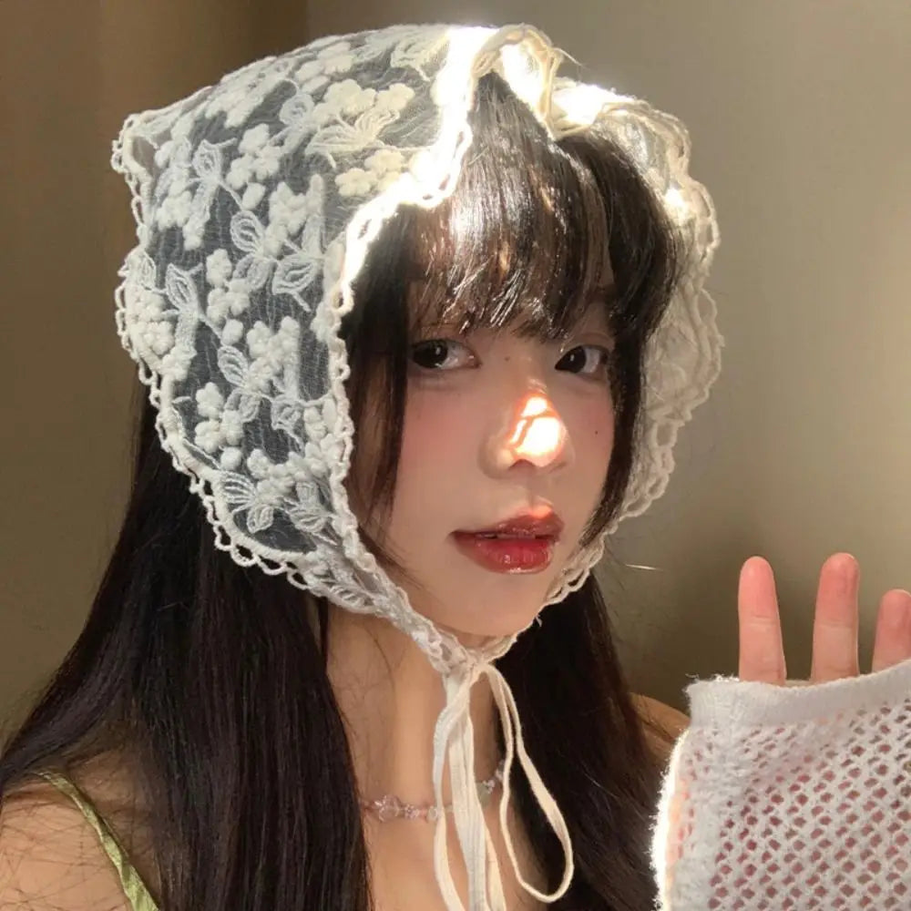 Vintage Boho Triangle Lace Hair Scarf Headband – Women & Girls Lace Hair Headband Axl style 1