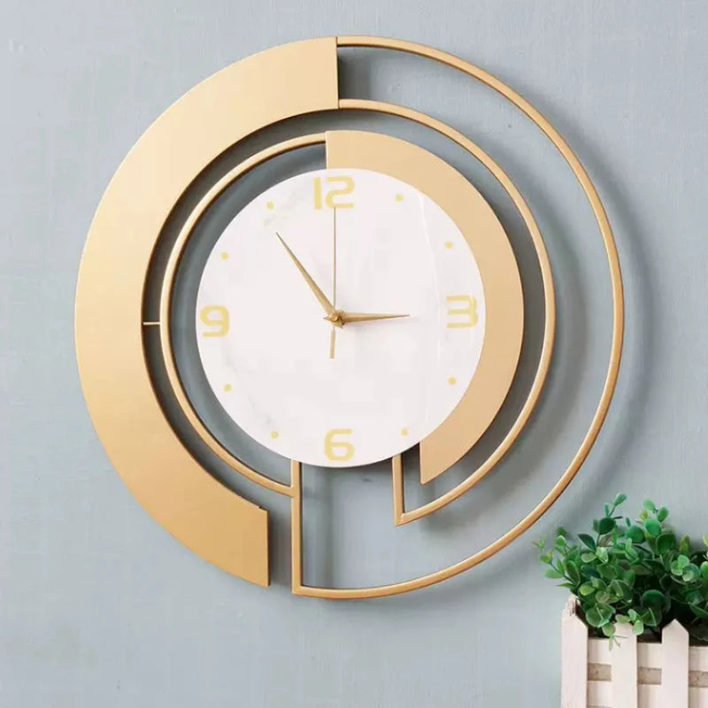 Large Modern Metal Wall Clock 45cm – Minimalist Home Décor Wall Clock Axl
