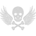 Iron-On Rhinestone Wings Patch – Clear Bling Heat Transfer Appliqué Iron-On Patch Axl AECH04-19210
