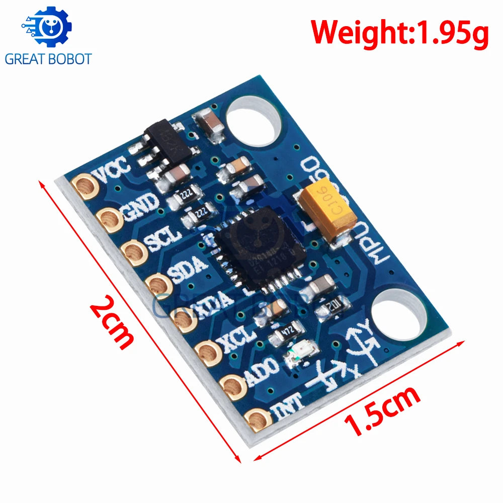 MPU-6050 GY-521 6-Axis Gyroscope & Accelerometer Module IMU Sensor Module Axl
