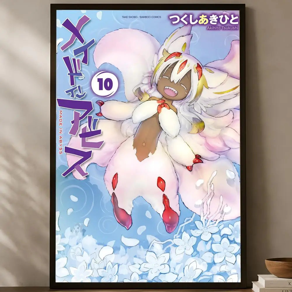 Made in Abyss Anime Poster – Self-Stick HD Waterproof Wall Art Anime Wall Poster Axl White17 50X70cmNoframe