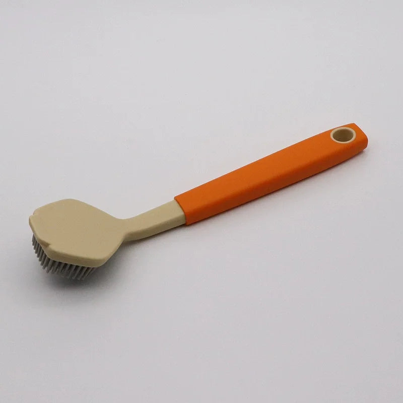 Long Handle Pot Brush – Kitchen & Stove Cleaning Scrub Brush Kitchen Cleaning Brush Axl Orange