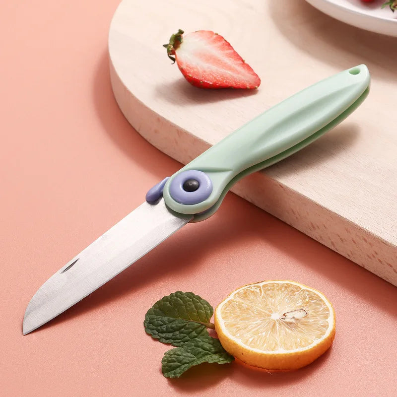 Folding Stainless Steel Fruit Knife – Mini Portable Paring Knife Folding Paring Knife Axl