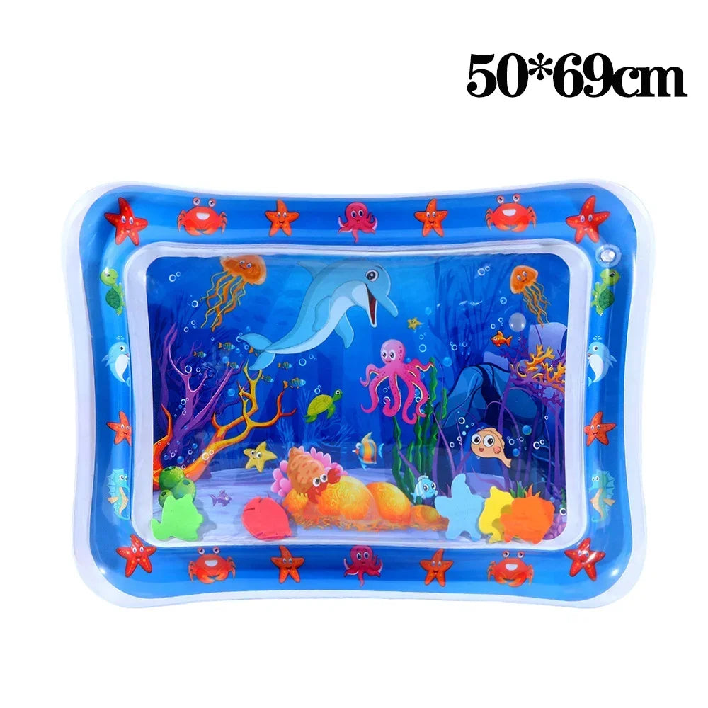 Inflatable Pet Water Sensory Play Mat – Ocean Fish Cooling Pad Pet Cooling Play Mat Axl Style A 1pc